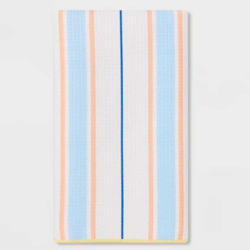 Room Essentials Everyday Striped Pastel Kitchen Towel Hand towel new without tag